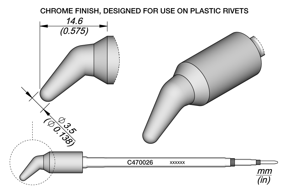 C470026 - Heat Staking Cartridge Ø 3.5